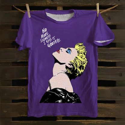 Listen to True Blue by Madonna Printed  Cotton T-Shirt