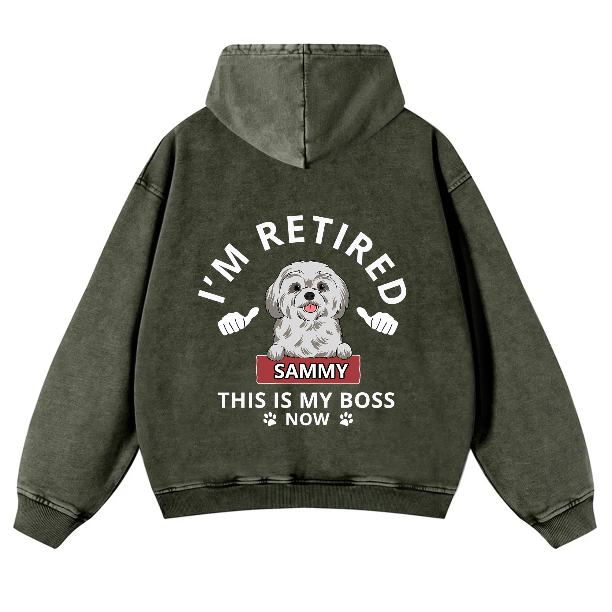 This Is My Boss - Personalized Custom Unisex Washed Hoodie