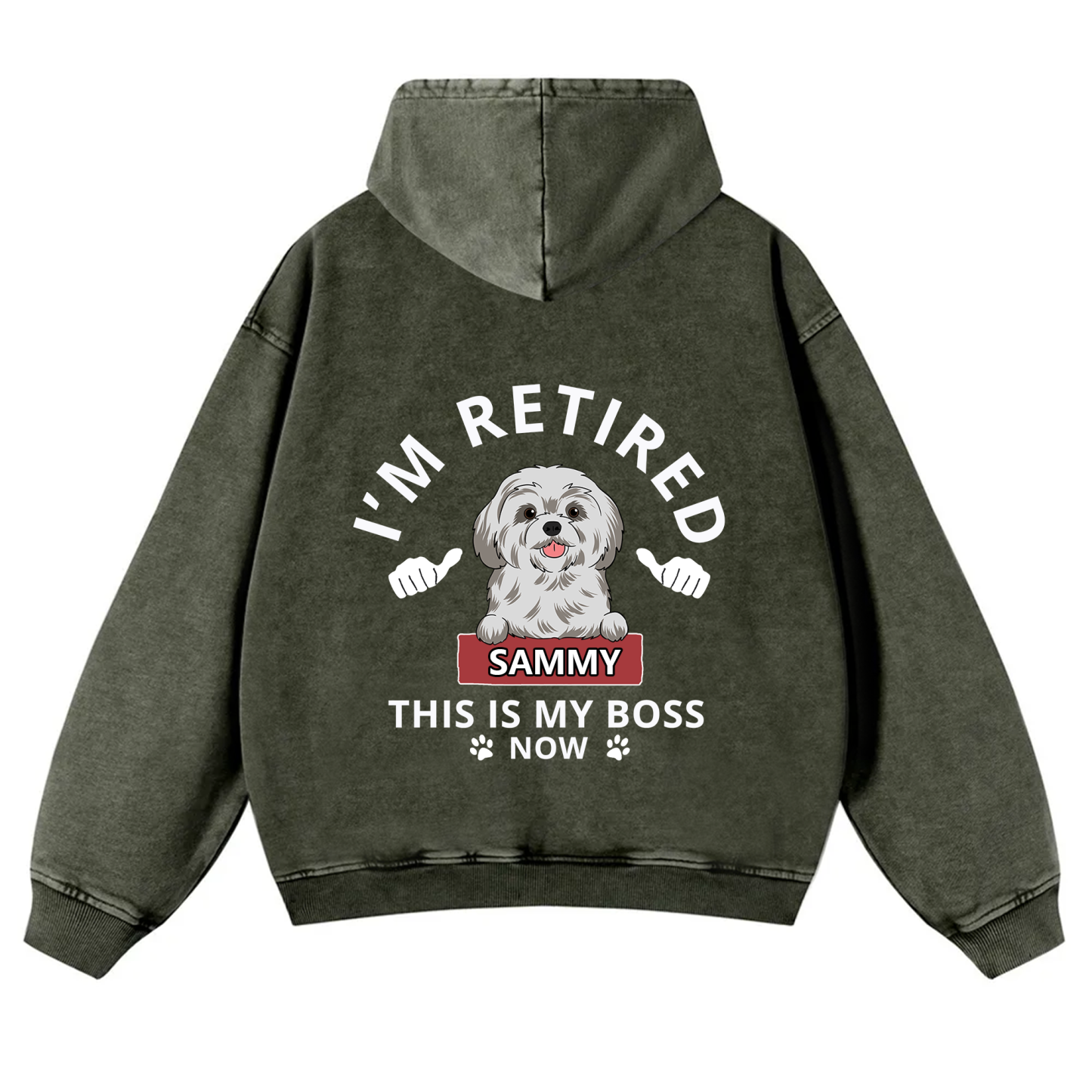 This Is My Boss - Personalized Custom Unisex Washed Hoodie