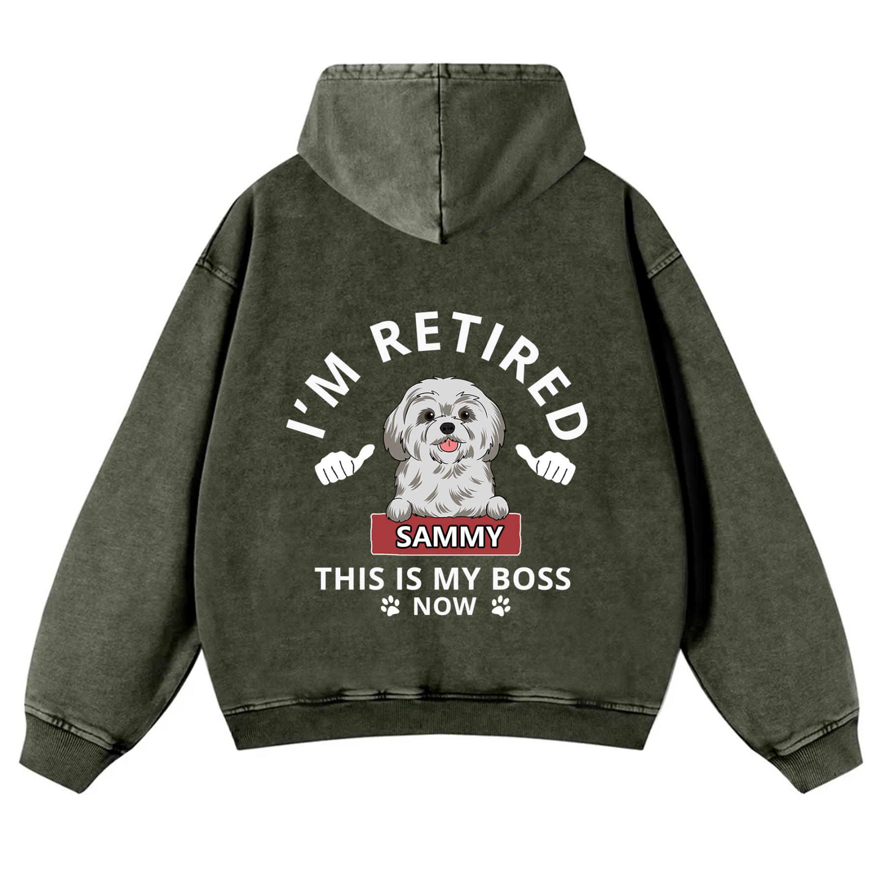 This Is My Boss - Personalized Custom Unisex Washed Hoodie