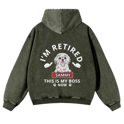 This Is My Boss - Personalized Custom Unisex Washed Hoodie