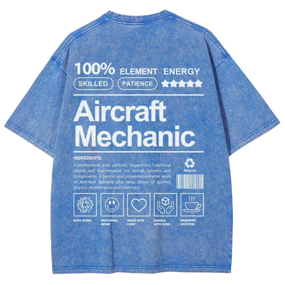 Aircraft Mechanic Unisex Fit Washed T-Shirt