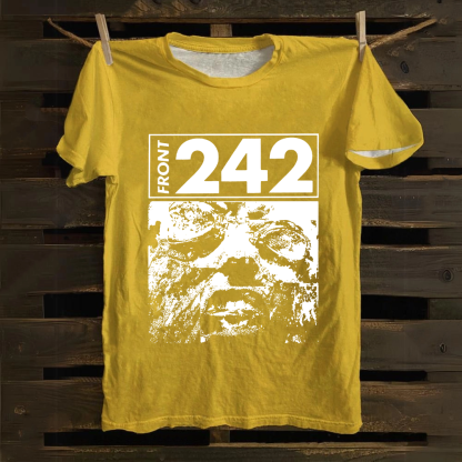 Unisex Vintage  Front 242 Rock Band Cotton T-Shirt