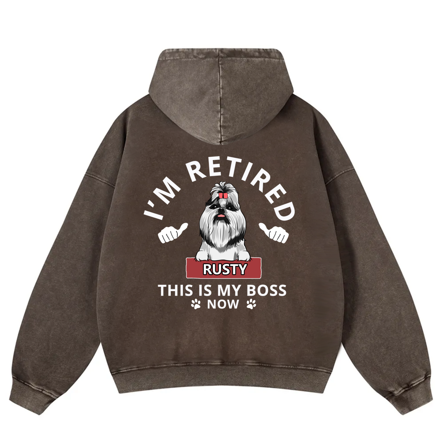 This Is My Boss - Personalized Custom Unisex Washed Hoodie