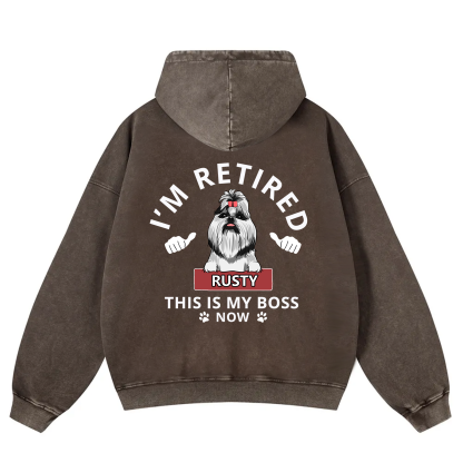 This Is My Boss - Personalized Custom Unisex Washed Hoodie