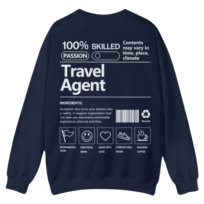 Travel Agent Casual Crewneck Sweatshirt