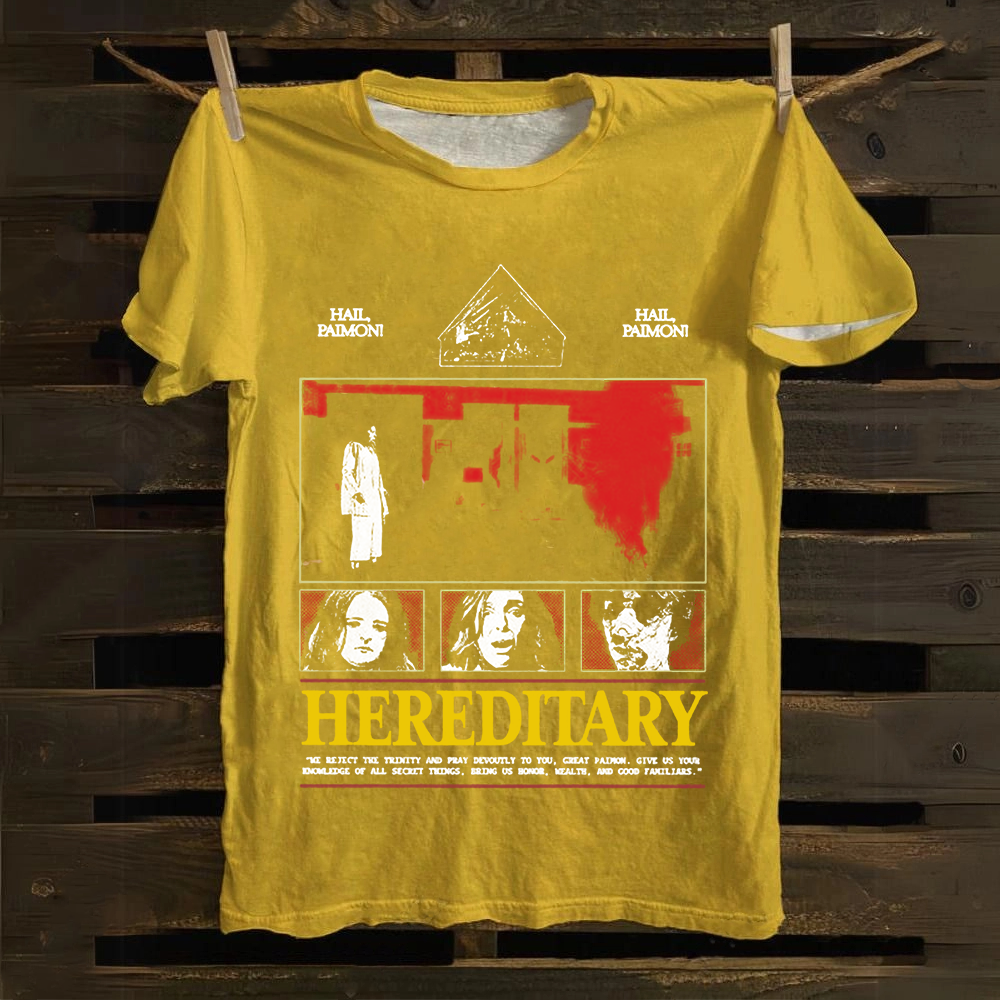 Unisex Vintage Hereditary Horror Movie  Cotton T-Shirt
