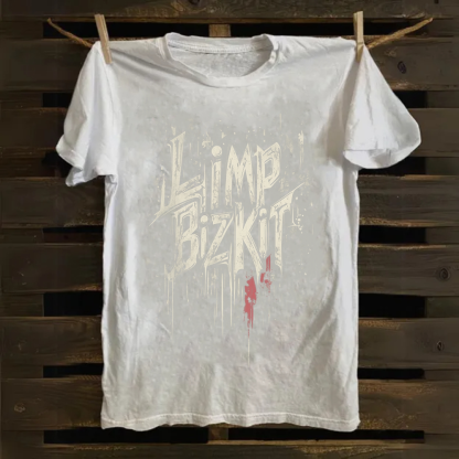 Unisex Vintage  Limp Bizkit Band Cotton T-Shirt