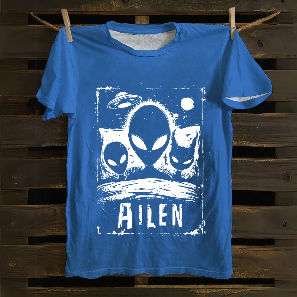 Unisex Vintage Alien Horror Movie Cotton T-Shirt