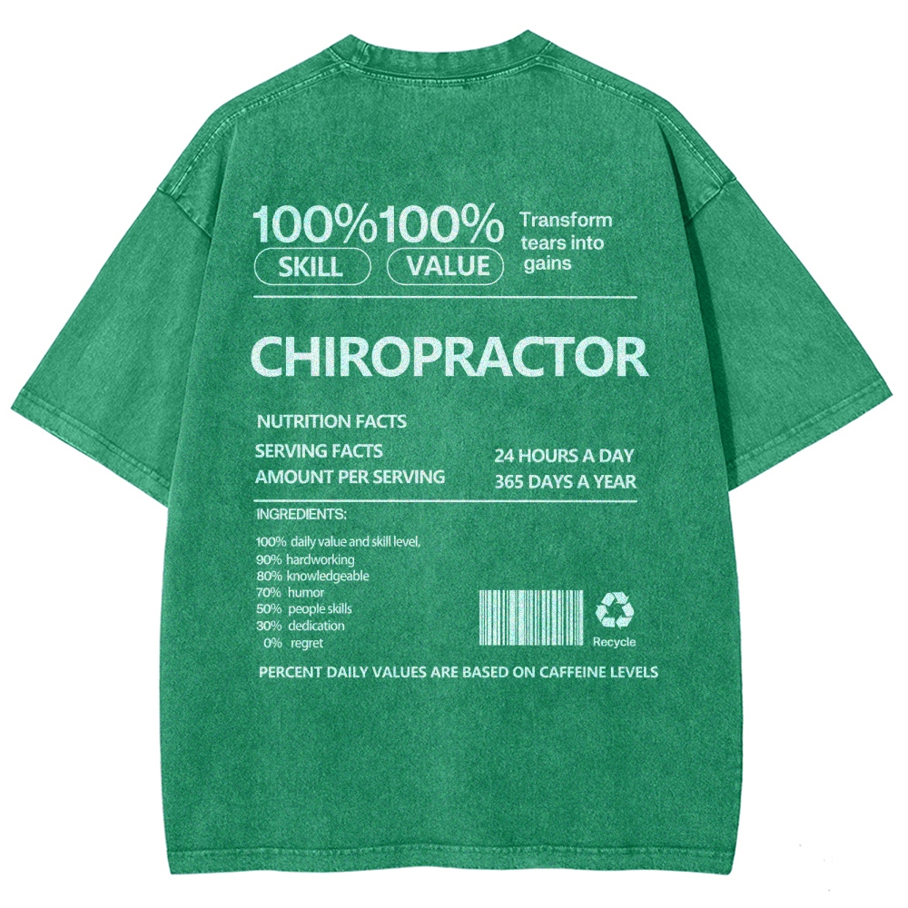 CHIROPRACTOR Unisex Fit Washed T-Shirt