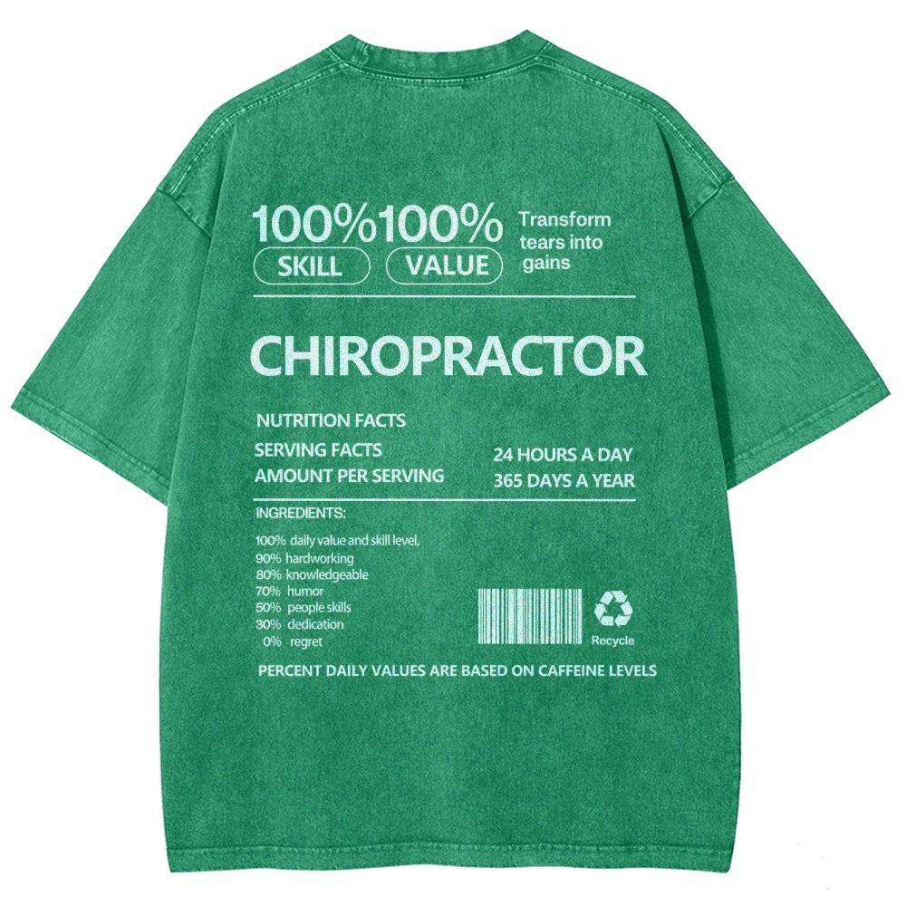 CHIROPRACTOR Unisex Fit Washed T-Shirt