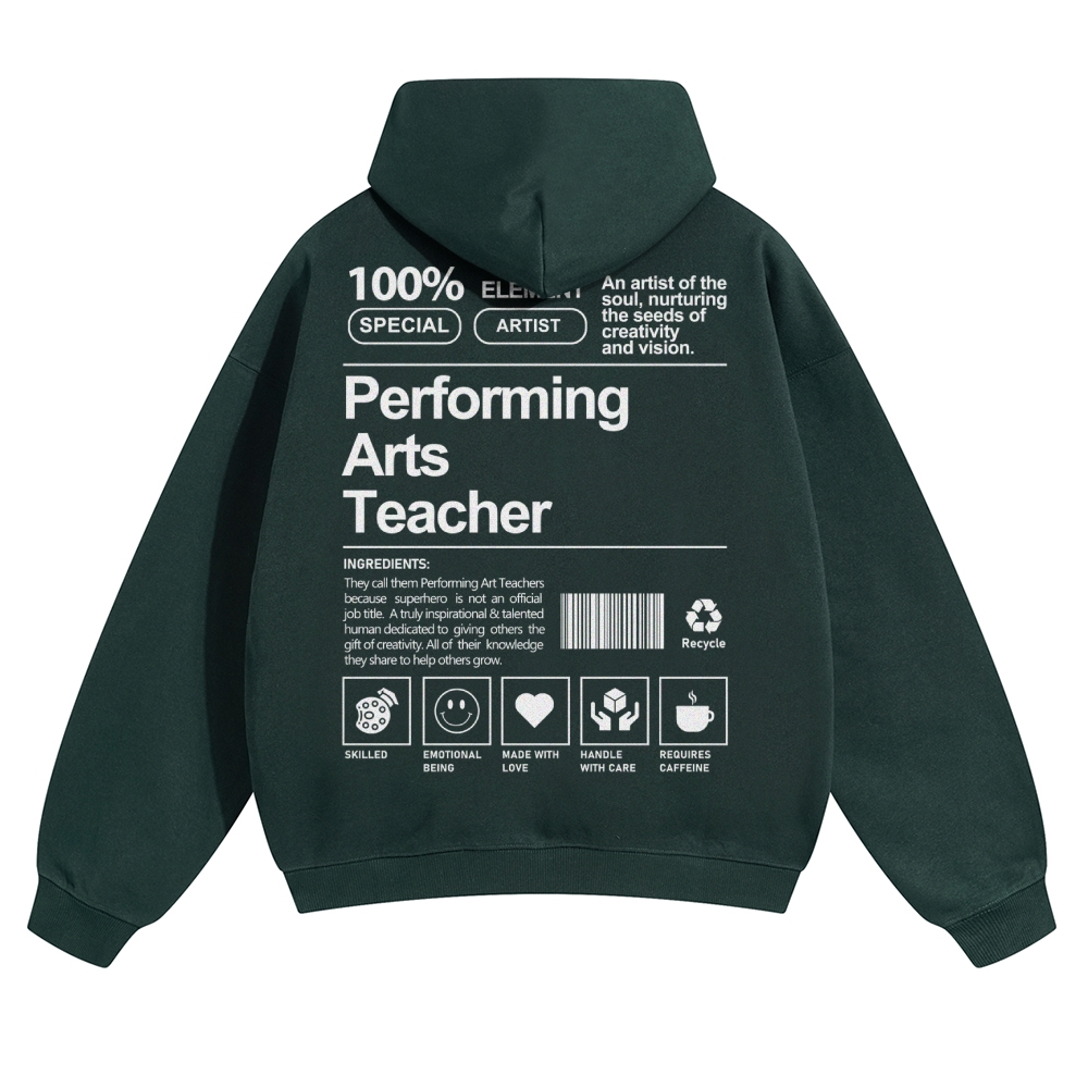 Performing Arts Teacher Solid Color Hoodie