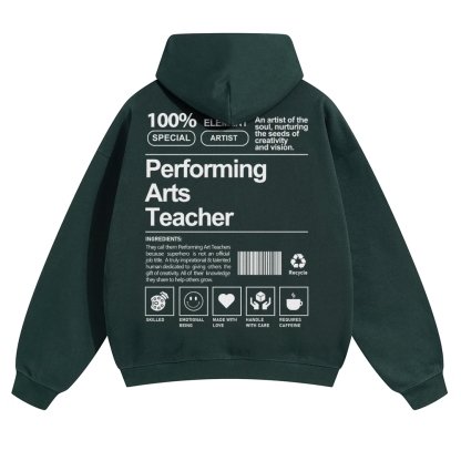 Performing Arts Teacher Solid Color Hoodie