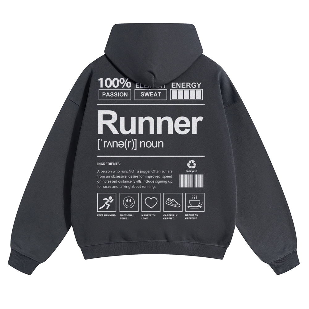 Runner Solid Color Hoodie