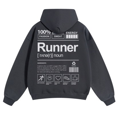 Runner Solid Color Hoodie