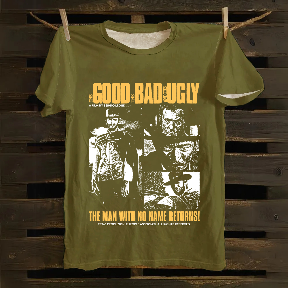 Unisex Vintage  The good, the bad and the ugly movie Cotton T-Shirt