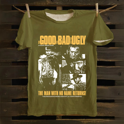 Unisex Vintage  The good, the bad and the ugly movie Cotton T-Shirt