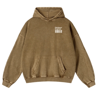 Petroleum Engineer Casual Washed Hoodie