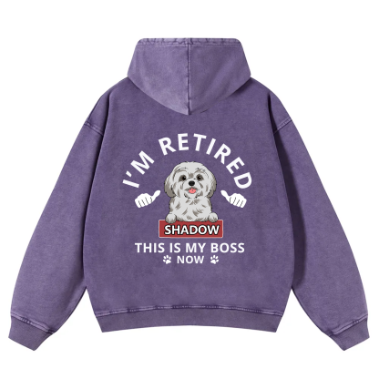 This Is My Boss - Personalized Custom Unisex Washed Hoodie