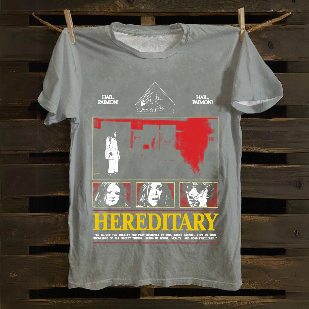 Unisex Vintage Hereditary Horror Movie  Cotton T-Shirt