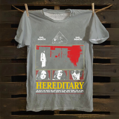 Unisex Vintage Hereditary Horror Movie  Cotton T-Shirt