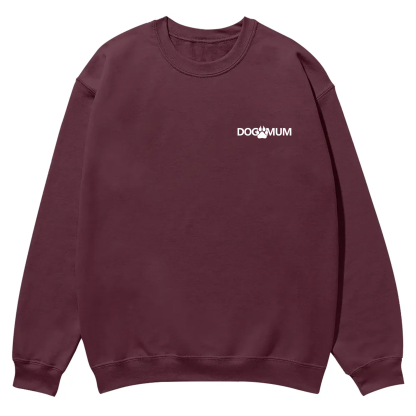 Dog Mum  Addcustom QR Code Name Unisex Casual Crewneck Sweatshirt