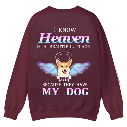 Heaven Is A Beautiful Place - Personalized Custom Unisex Casual Crewneck Sweatshirt