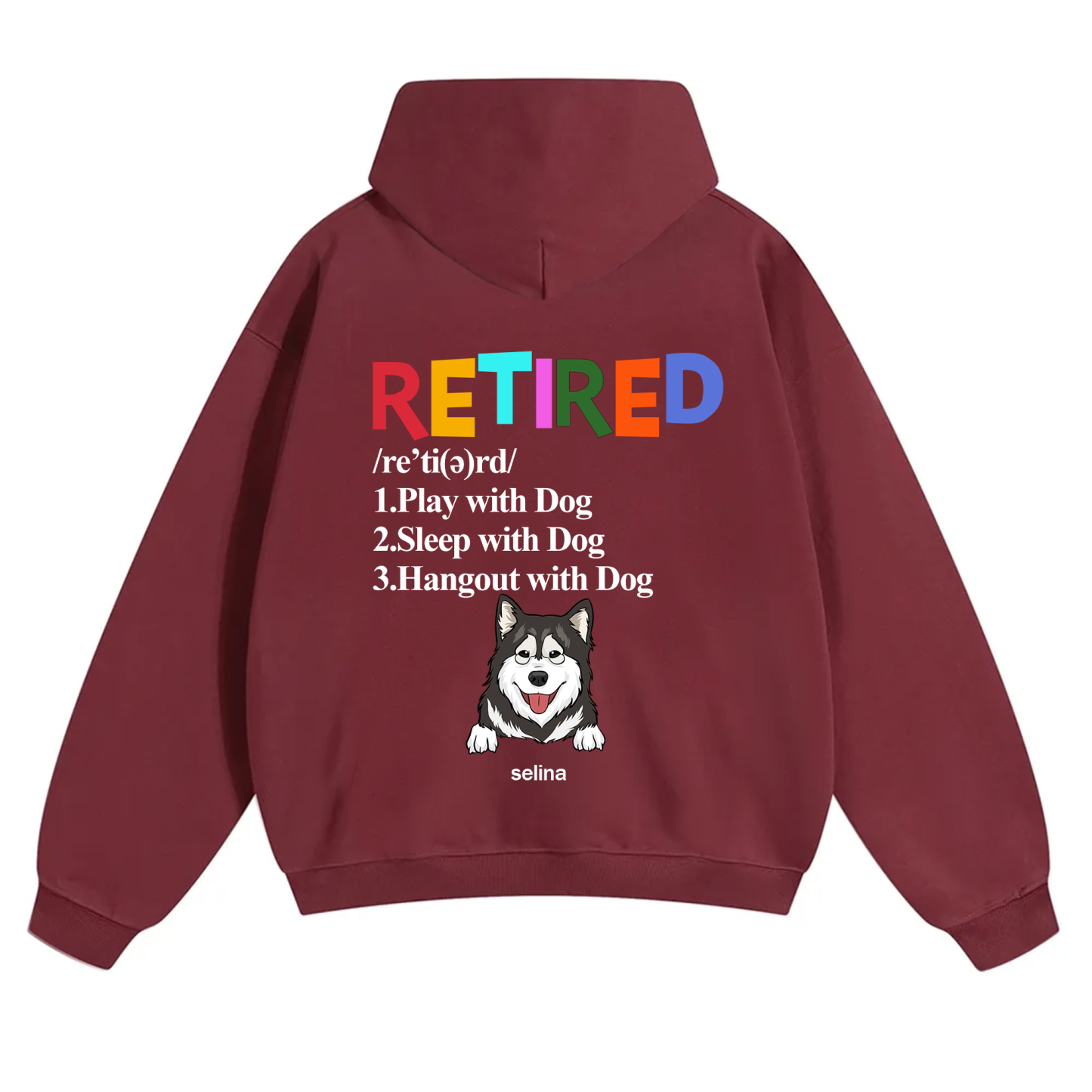 Retired,Play With Dog - Personalized Custom Unisex Hoodie