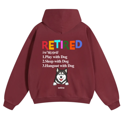 Retired,Play With Dog - Personalized Custom Unisex Hoodie