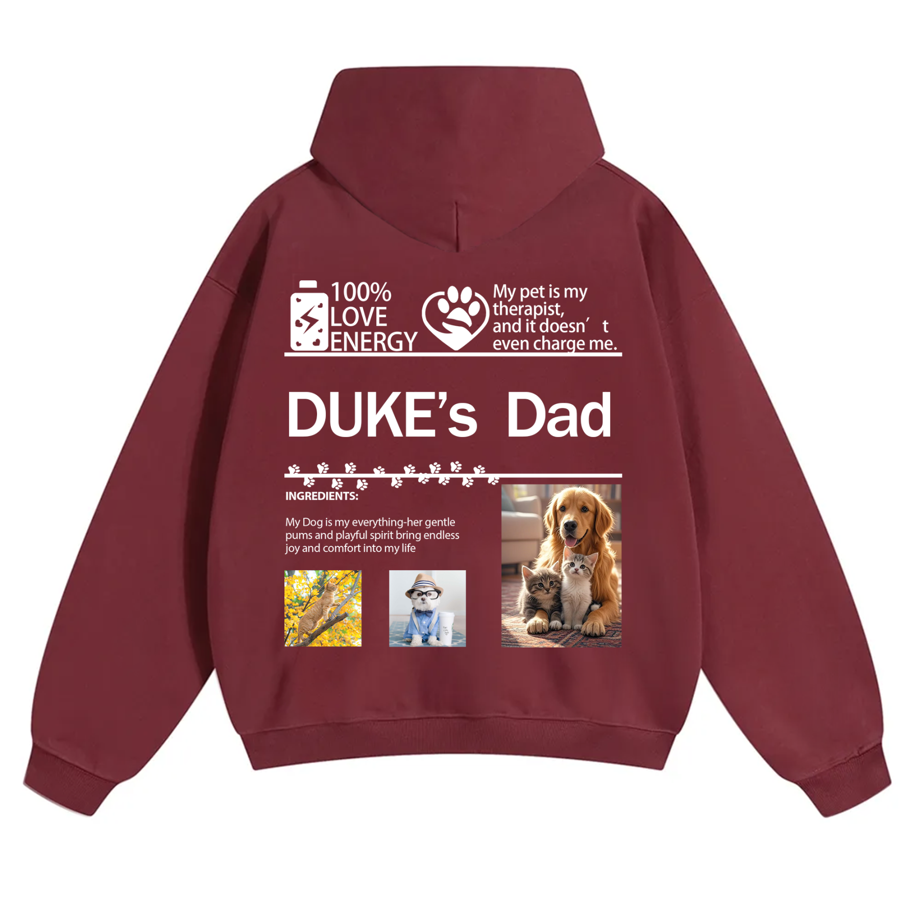 Pet Photo Creative Customized Unisex Hoodie