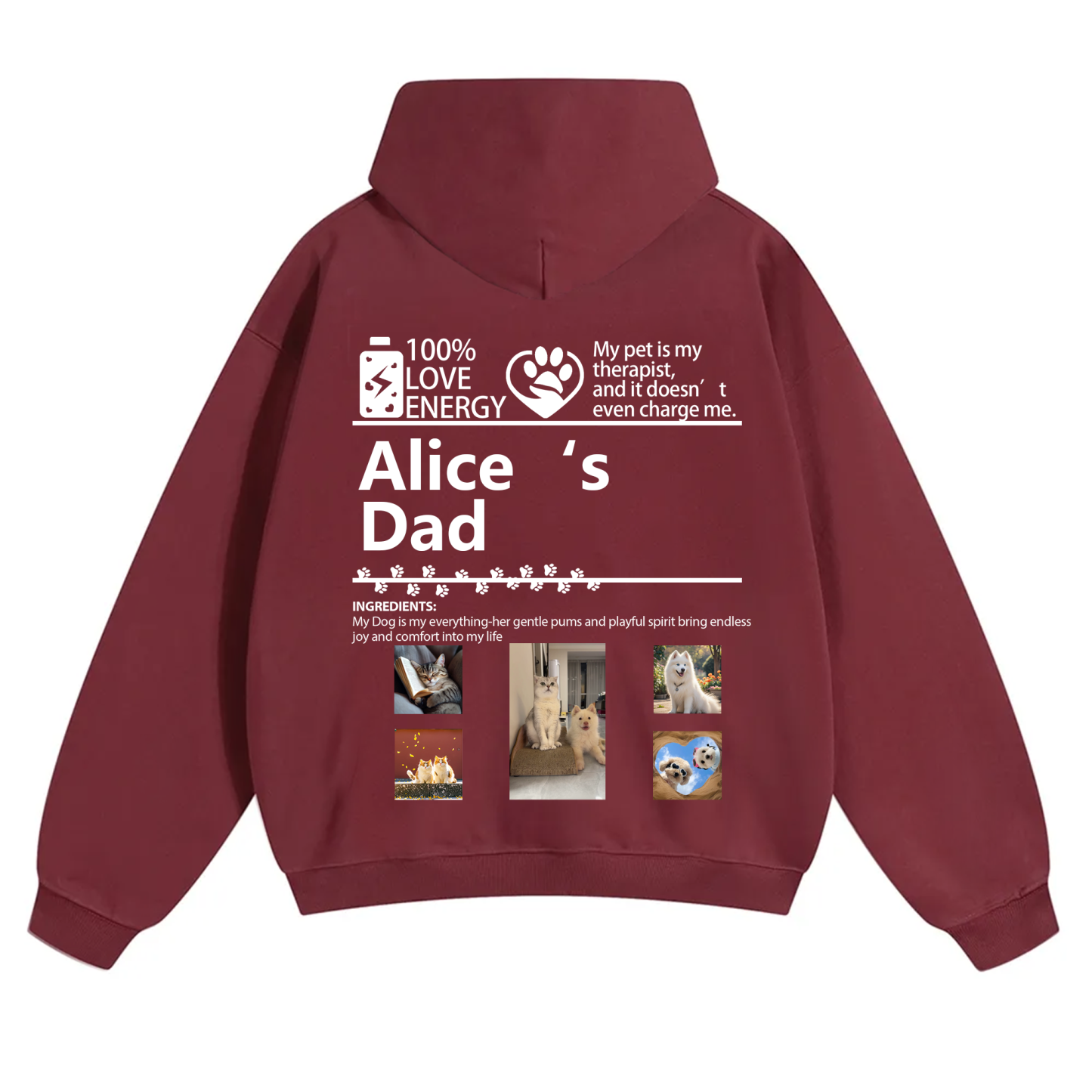 Pets Photos Creative Customized Unisex Hoodie