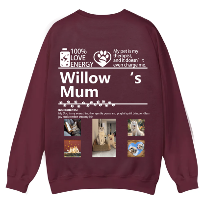 Pets Photos Creative Customized Unisex Casual Crewneck Sweatshirt