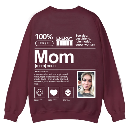 Addcustom  Photo family Casual Crewneck Sweatshirt