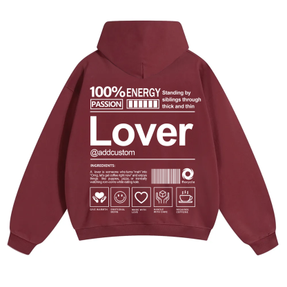 Lover Addcustom Solid Color Hoodie