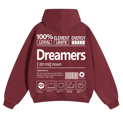 Dreamers Unisex Fit Solid Color Hoodie