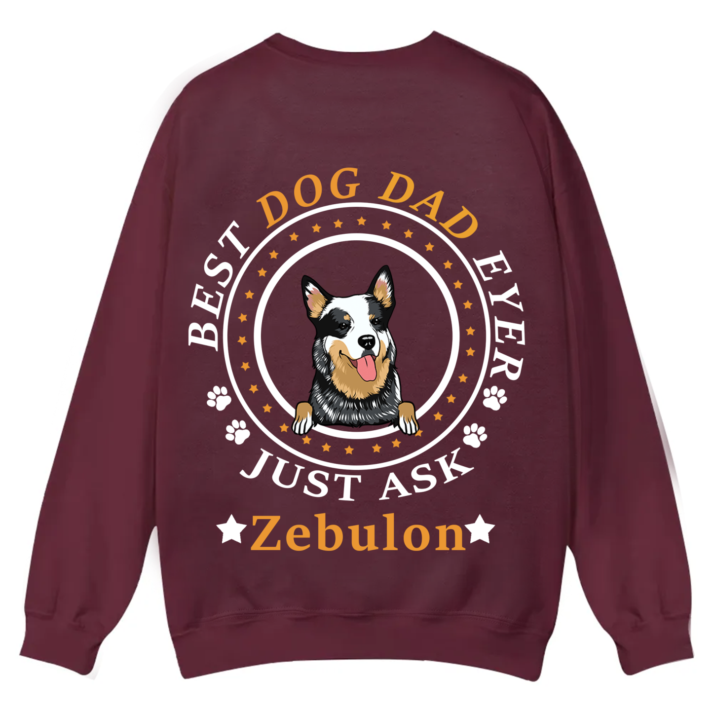 Best Dog Dad/Dog Mum Circle - Personalized Custom Unisex Casual Crewneck Sweatshirt