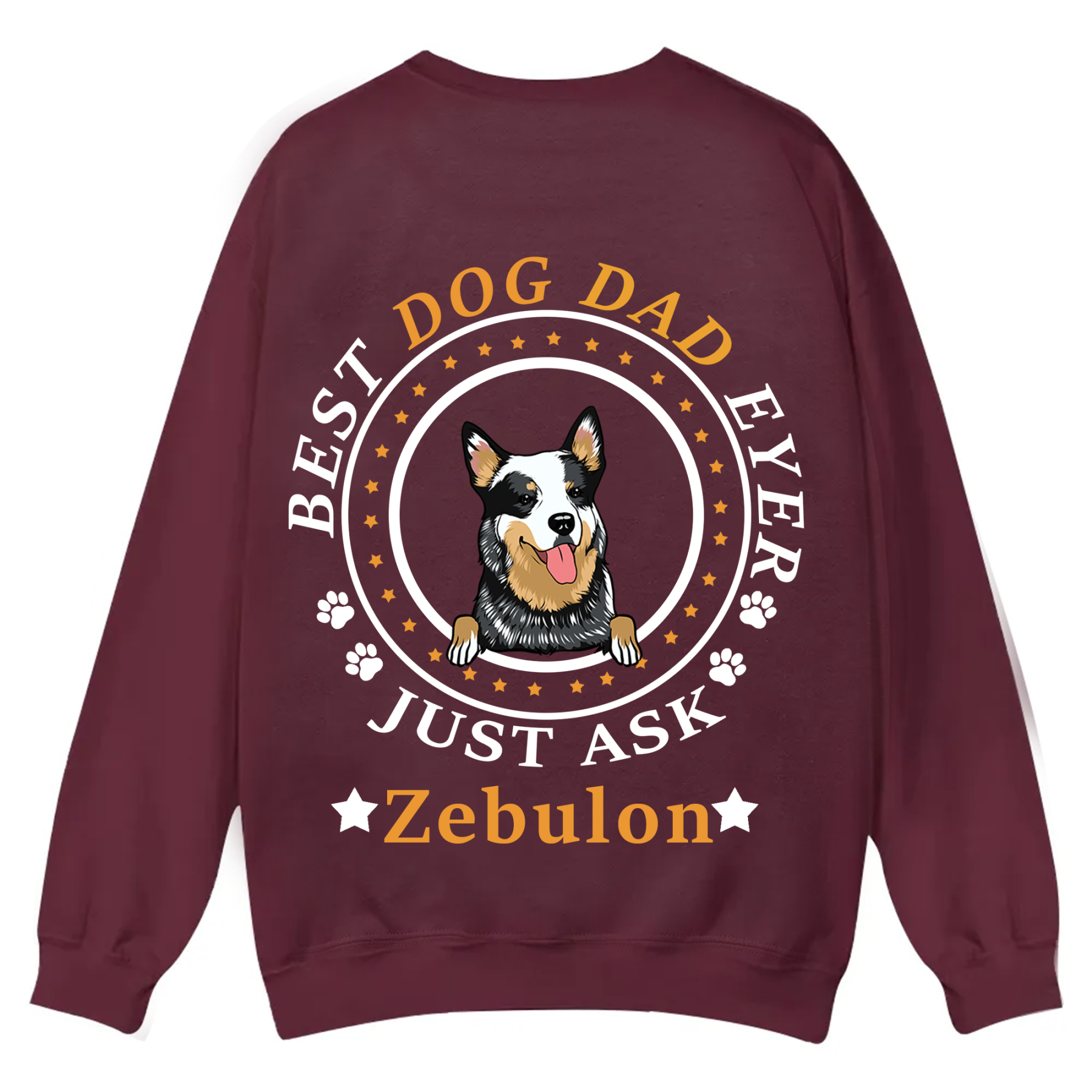 Best Dog Dad/Dog Mum Circle - Personalized Custom Unisex Casual Crewneck Sweatshirt