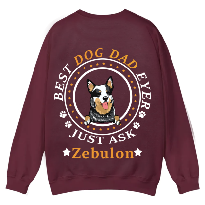 Best Dog Dad/Dog Mum Circle - Personalized Custom Unisex Casual Crewneck Sweatshirt