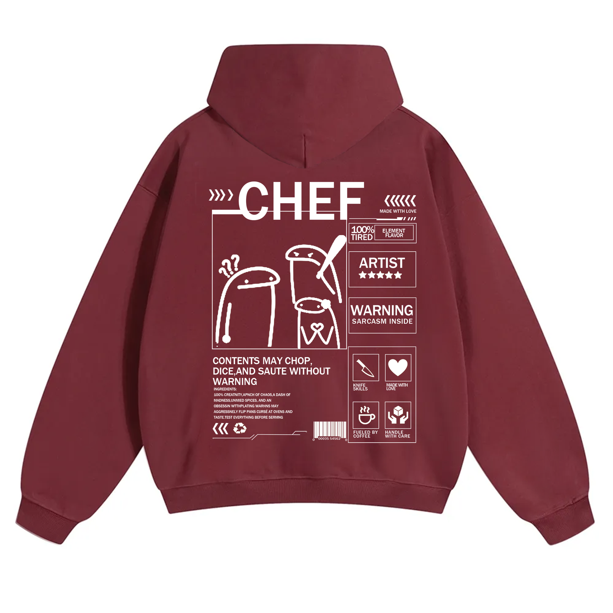 Chef Solid Color Unisex Hoodie