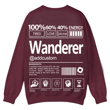 Wanderer Addcustom Unisex Fit Casual Crewneck Sweatshirt