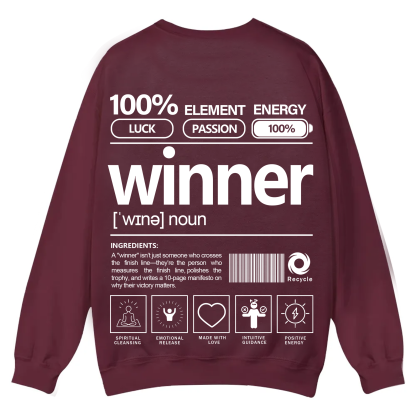 Winner Unisex Fit Casual Crewneck Sweatshirt