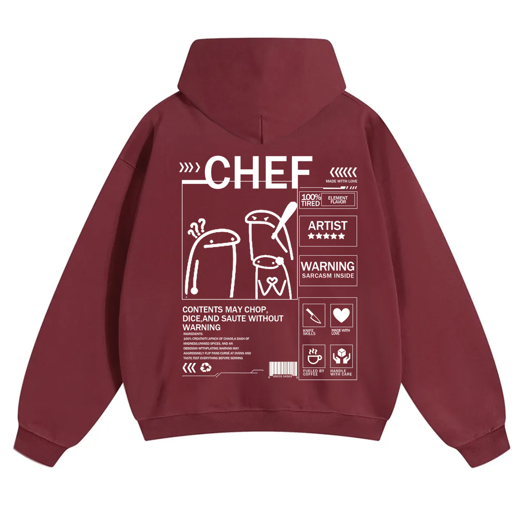 Chef Solid Color Unisex Hoodie