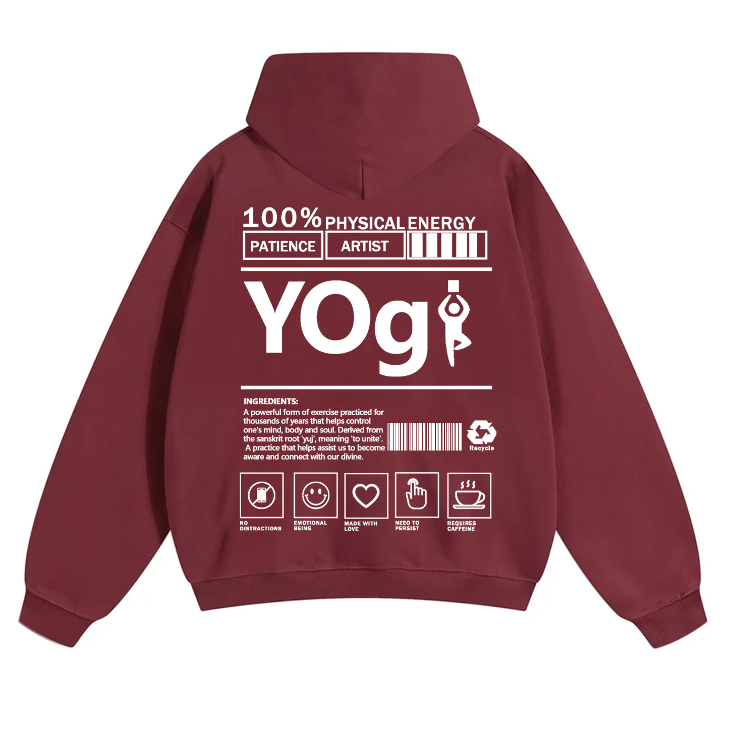 Yogi Solid Color Unisex Hoodie