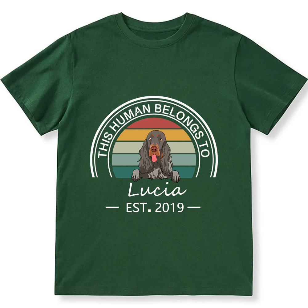 This Human Belongs To - Personalized Custom Unisex T-shirt