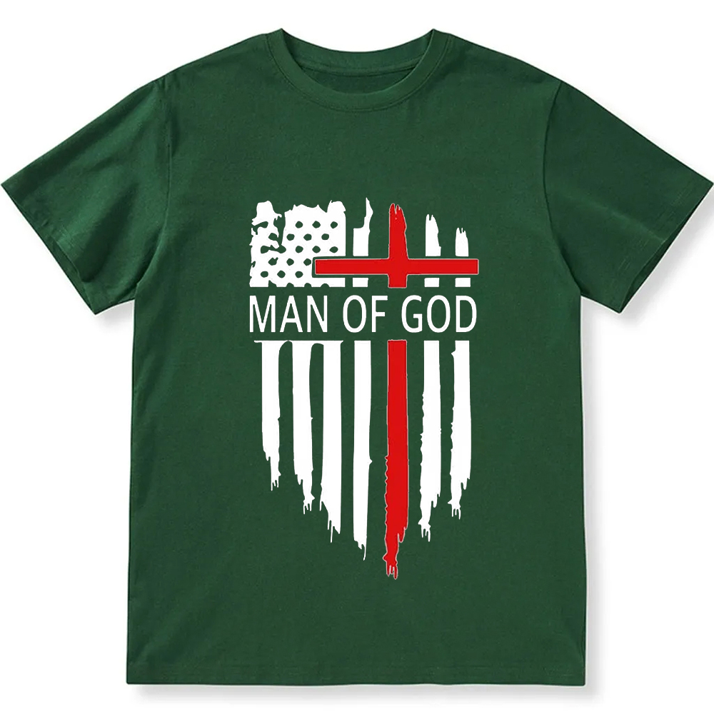 Man Of God Chrsitian Unisex Fit Cotton T-Shirt wearishow