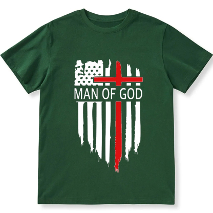 Man Of God Chrsitian Unisex Fit Cotton T-Shirt wearishow