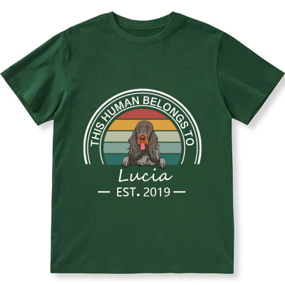 This Human Belongs To - Personalized Custom Unisex T-shirt