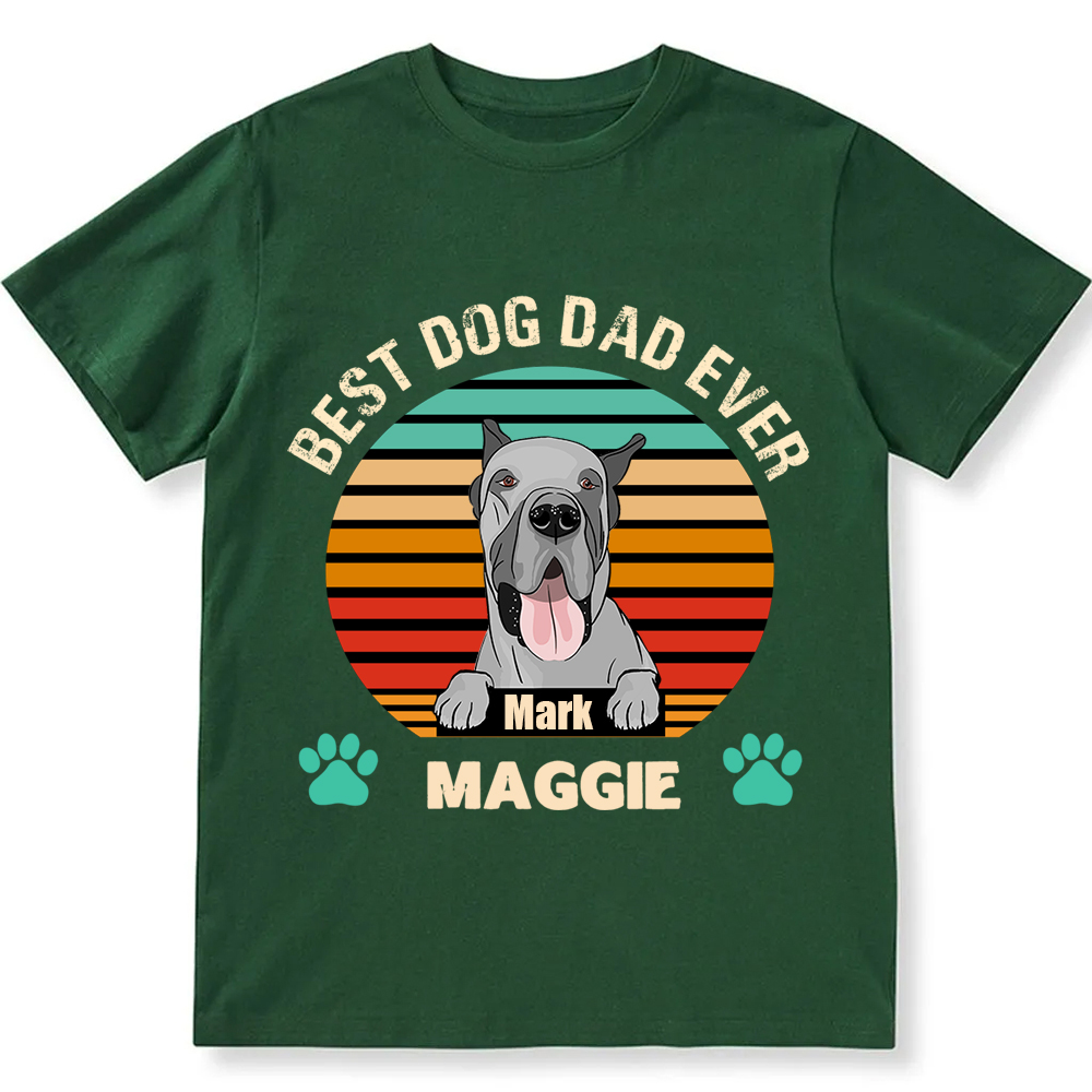 Best Dog Mom and Dad Ever- Personalized Custom Unisex T-shirt