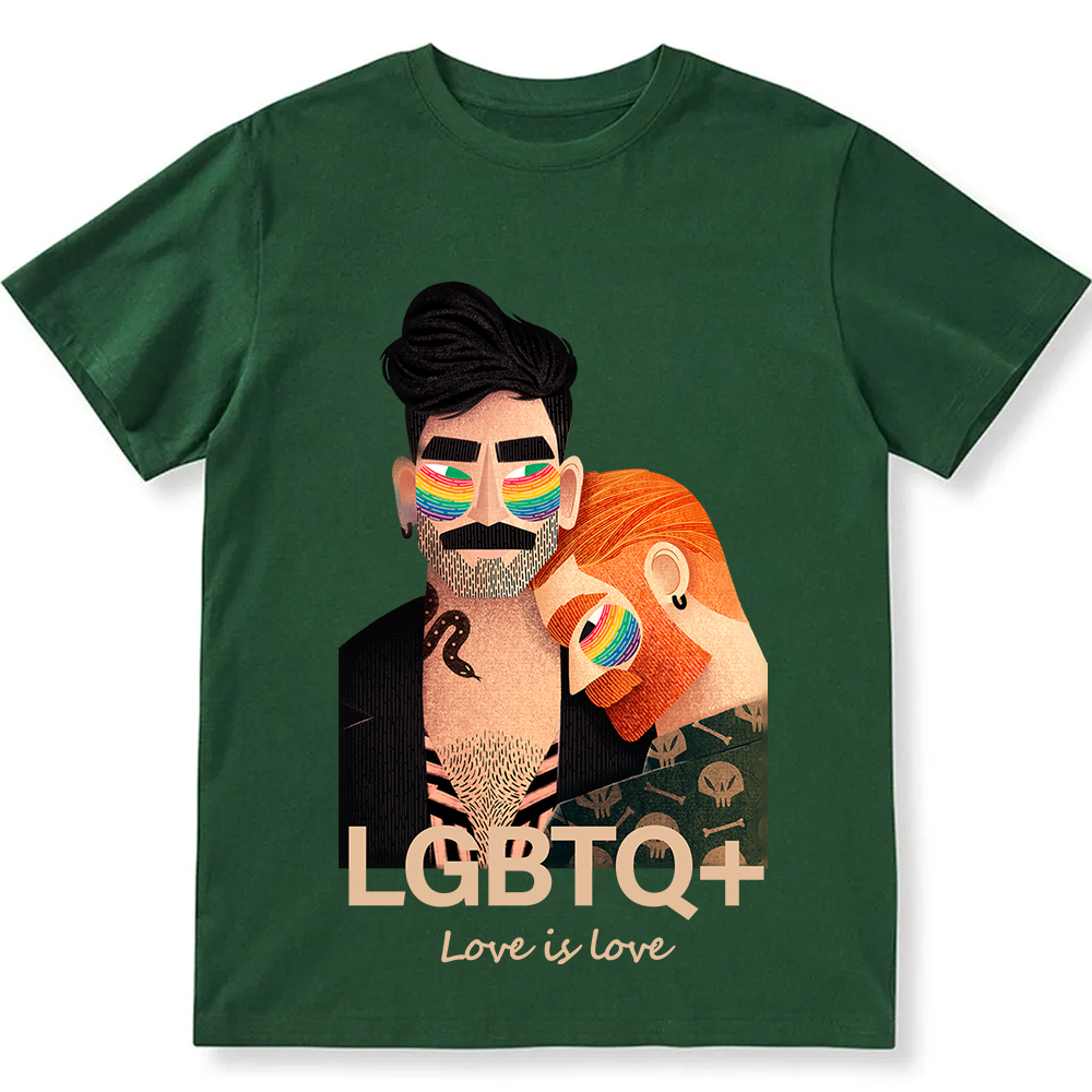 Lgbtq+ Love Is Love Unisex Fit Cotton T-Shirt wearishow