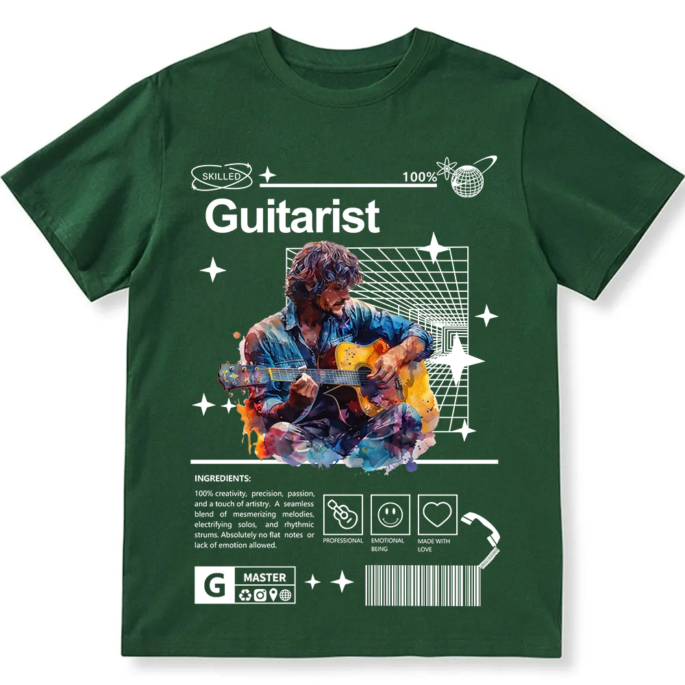 Guitarist Unisex Fit Cotton T-Shirt wearishow